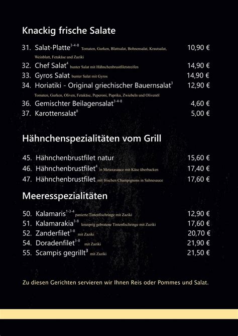 Speisekarte von Piräus II restaurant, Mannheim, .